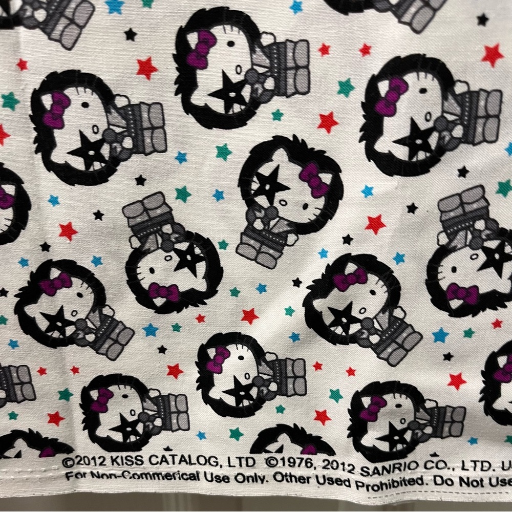 Kiss Hello Kitty Starchild unfinished fabric panel